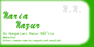 maria mazur business card